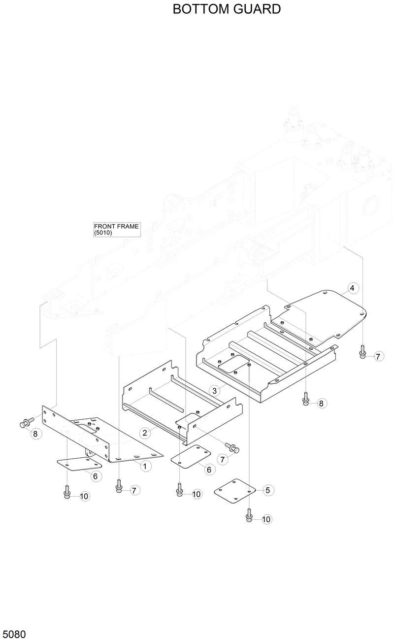 Схема запчастей Hyundai H80 - BOTTOM GUARD 