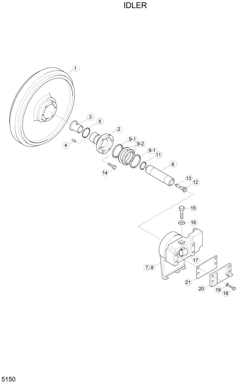 Схема запчастей Hyundai H80 - IDLER 