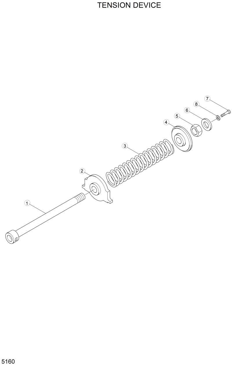 Схема запчастей Hyundai H80 - TENSION DEVICE 