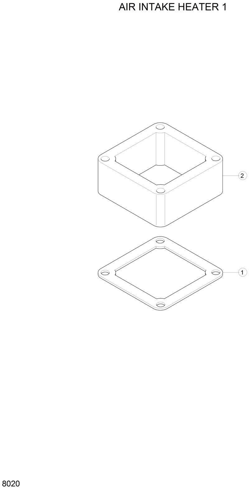 Схема запчастей Hyundai H80 - AIR INTAKE HEATER 1 