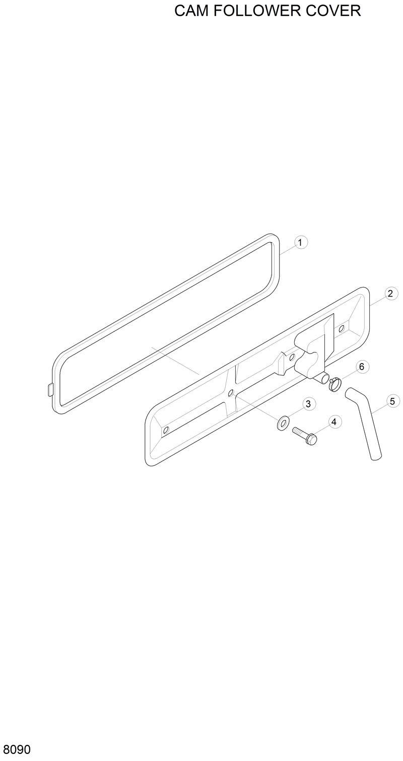 Схема запчастей Hyundai H80 - CAM FOLLOWER COVER 