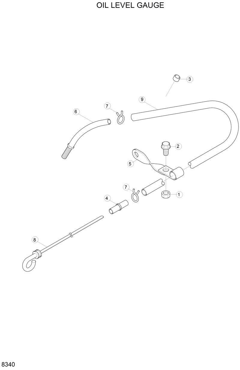 Схема запчастей Hyundai H80 - OIL LEVEL GAUGE 