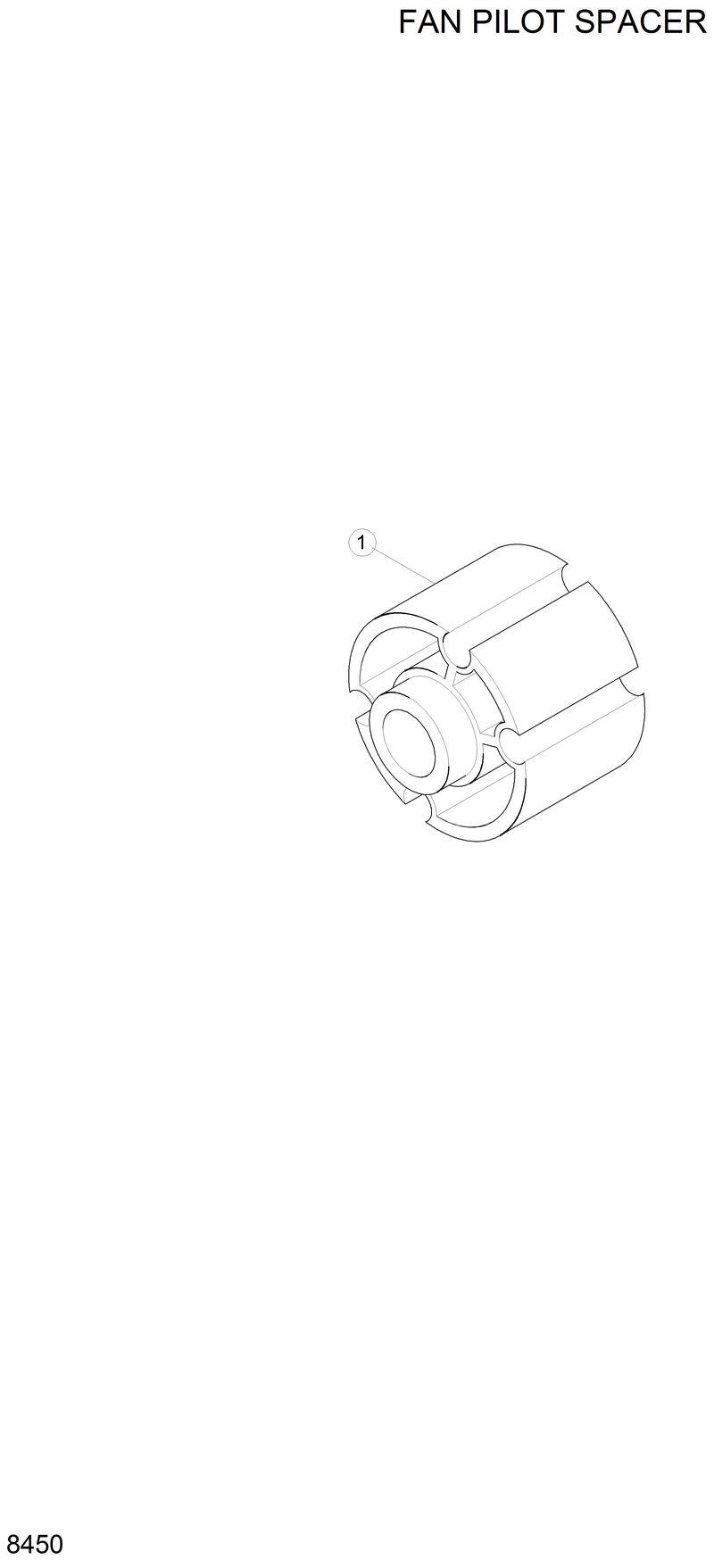 Схема запчастей Hyundai H80 - FAN PILOT SPACER 