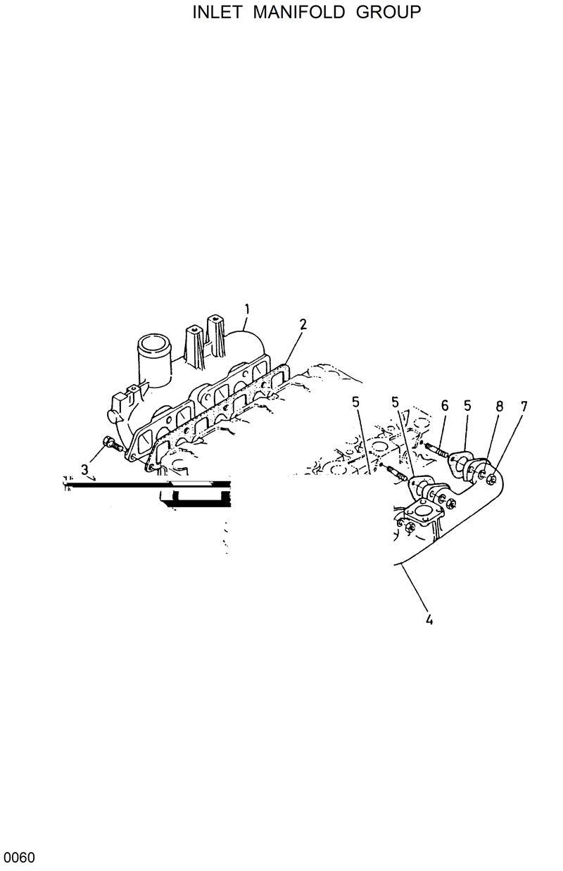 Схема запчастей Hyundai HSL600 - INLET MANIFOLD GROUP 