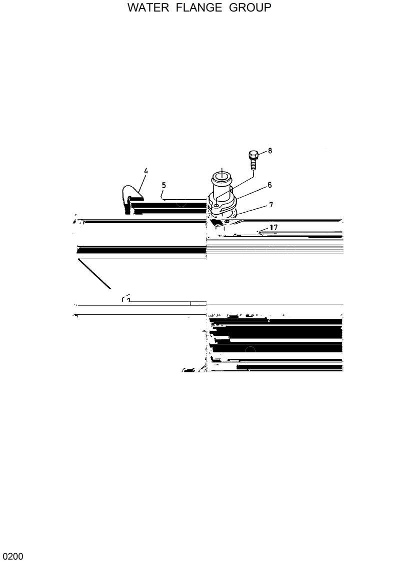 Схема запчастей Hyundai HSL600 - WATER FLANGE GROUP 