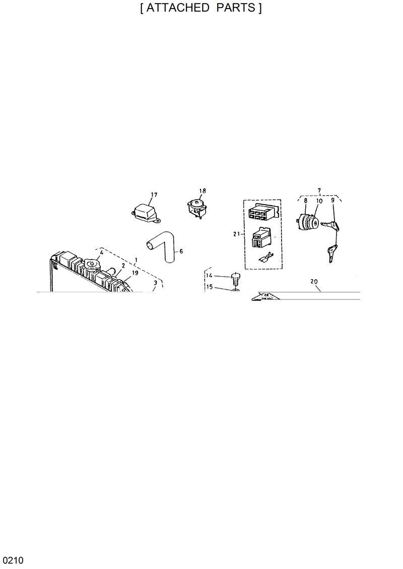 Схема запчастей Hyundai HSL600 - ATTACHED PARTS 