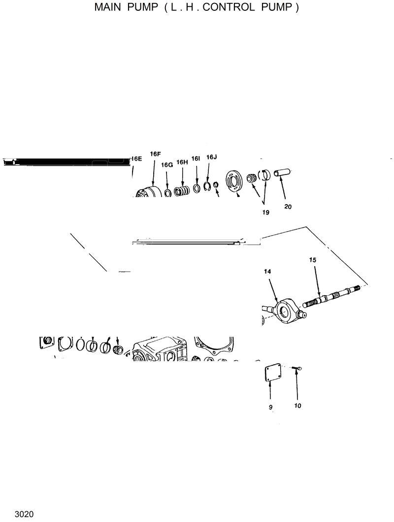 Схема запчастей Hyundai HSL600 - MAIN PUMP(LEFT HD. C/P) 