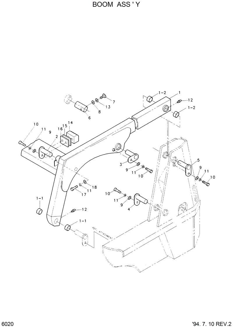 Схема запчастей Hyundai HSL600 - BOOM ASSY 