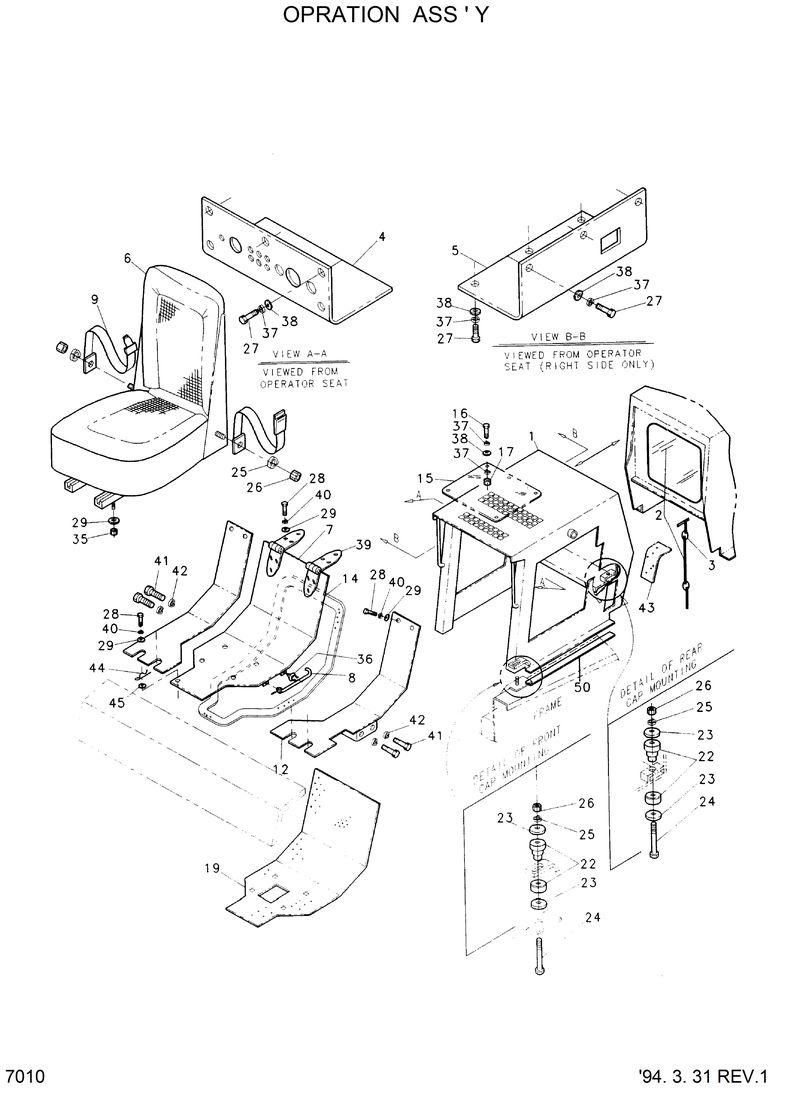 Схема запчастей Hyundai HSL600 - OPERATOR ASSY 