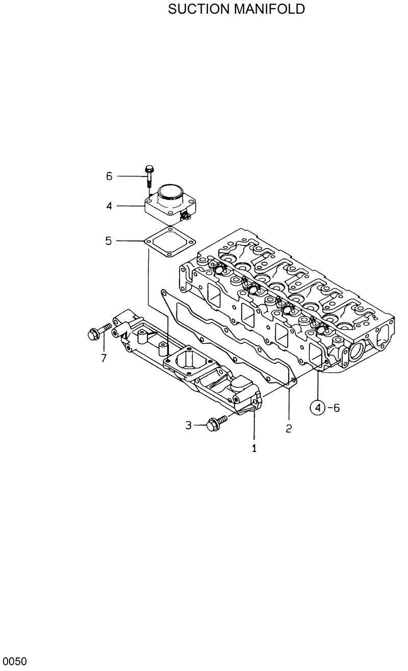 Схема запчастей Hyundai HSL610 - SUCTION MANIFOLD 