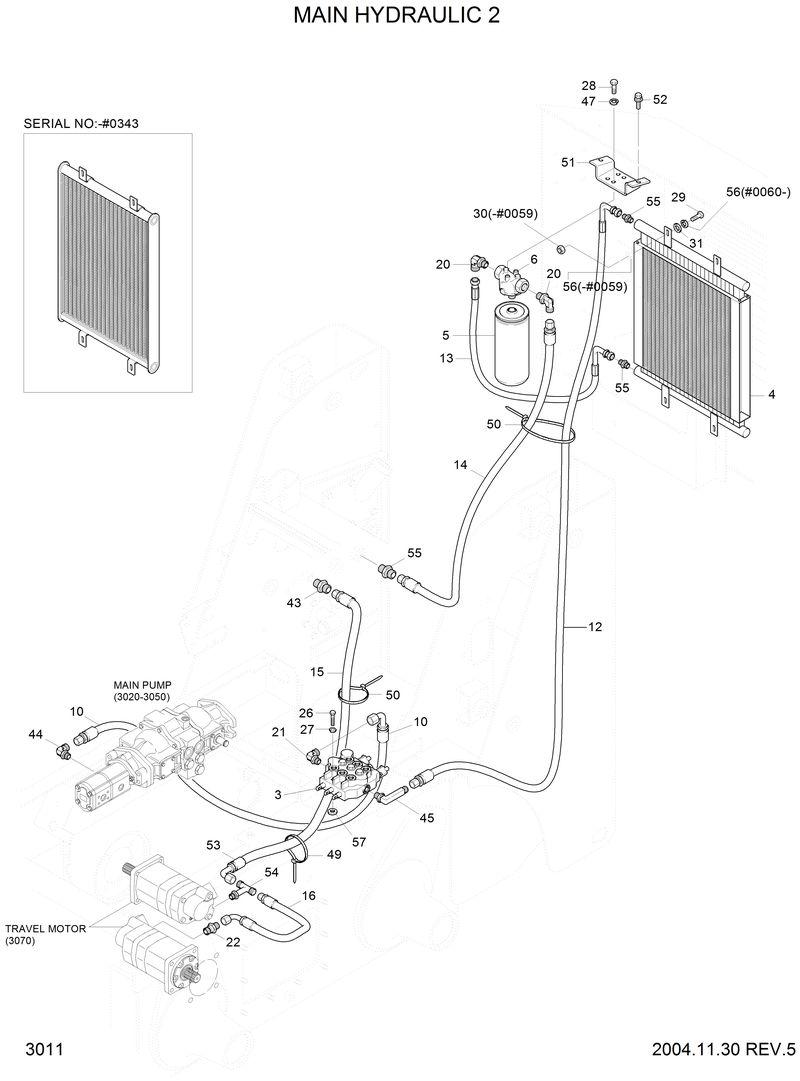 Схема запчастей Hyundai HSL610 - MAIN HYDRAULIC 2 