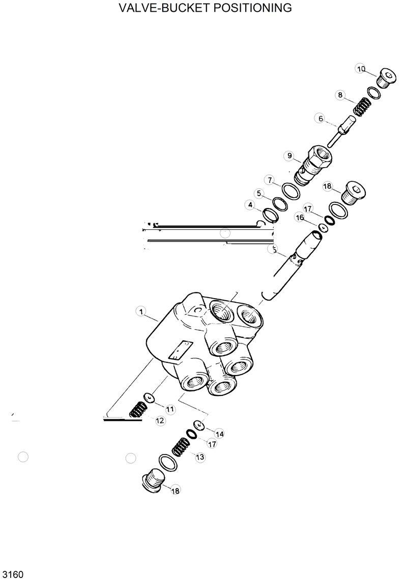 Схема запчастей Hyundai HSL610 - BUCKET POSITIONING VALVE 