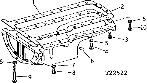 Схема запчастей John Deere 90 - 2 - OIL PAN 10 - ENGINE