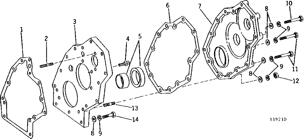 Схема запчастей John Deere 90 - 4A - TIMING GEAR COVER 10 - ENGINE