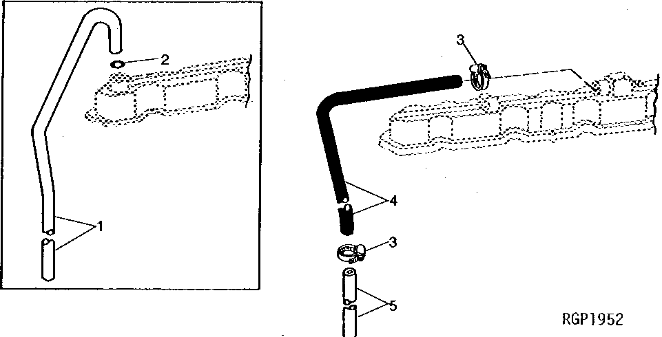 Схема запчастей John Deere 90 - 5 - ENGINE VENTILATOR OUTLET 10 - ENGINE