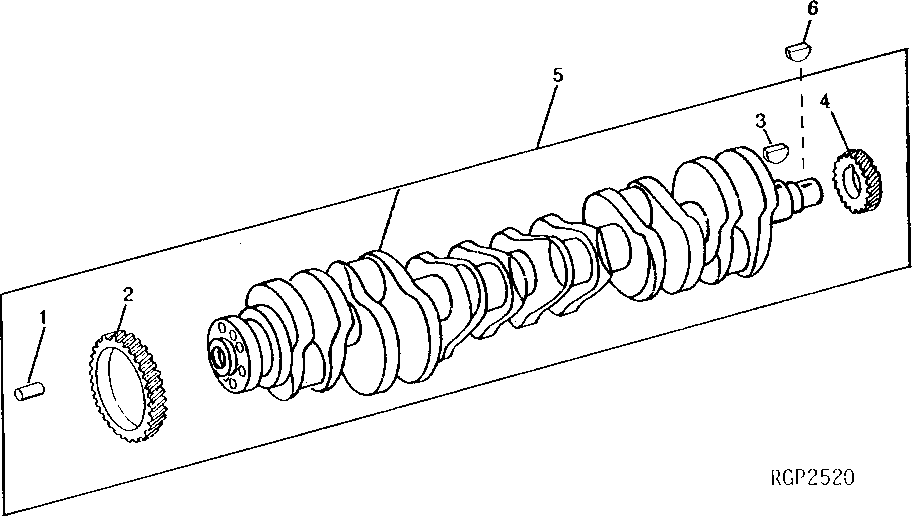 Схема запчастей John Deere 90 - 8A - REPLACEMENT CRANKSHAFT 10 - ENGINE