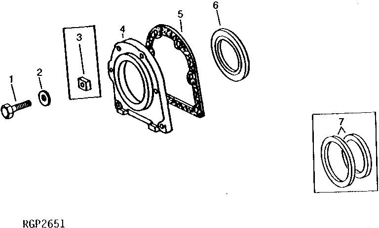 Схема запчастей John Deere 90 - 9 - CRANKSHAFT REAR OIL SEAL HOUSING 10 - ENGINE