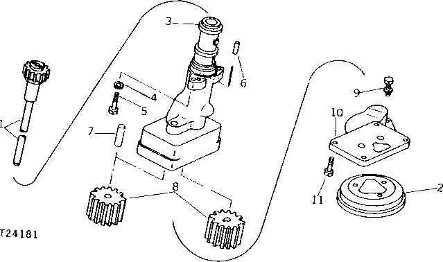 Схема запчастей John Deere 90 - 16 - ENGINE OIL PUMP 10 - ENGINE