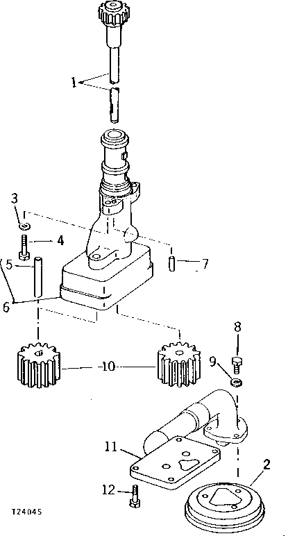 Схема запчастей John Deere 90 - 17 - ENGINE OIL PUMP 10 - ENGINE