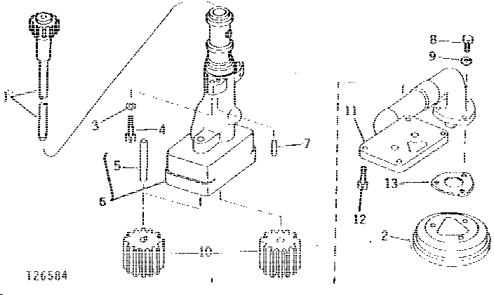 Схема запчастей John Deere 90 - 19 - ENGINE OIL PUMP 10 - ENGINE