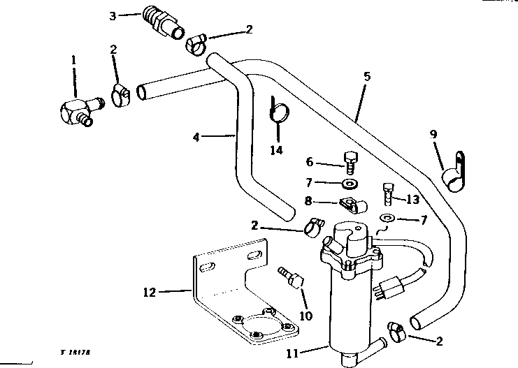 Схема запчастей John Deere 90 - 8 - ENGINE COOLANT HEATER 25 - COOLING SYSTEM