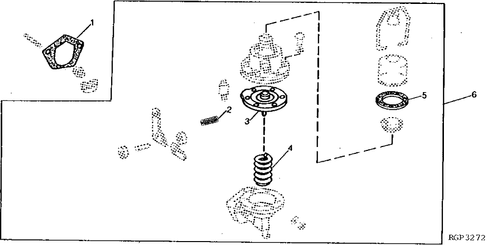 Схема запчастей John Deere 90 - 3B - FUEL TRANSFER PUMP OVERHAUL KIT 30 - FUEL SYSTEM