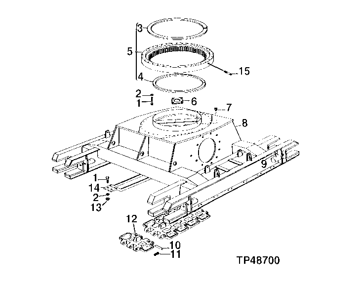 Схема запчастей John Deere 90 - 2 - UNDERCARRIAGE 40 - MAIN FRAME AND UNDERCARRIAGE