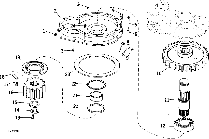 Схема запчастей John Deere 90 - 4 - SWING MACHINERY 40 - MAIN FRAME AND UNDERCARRIAGE