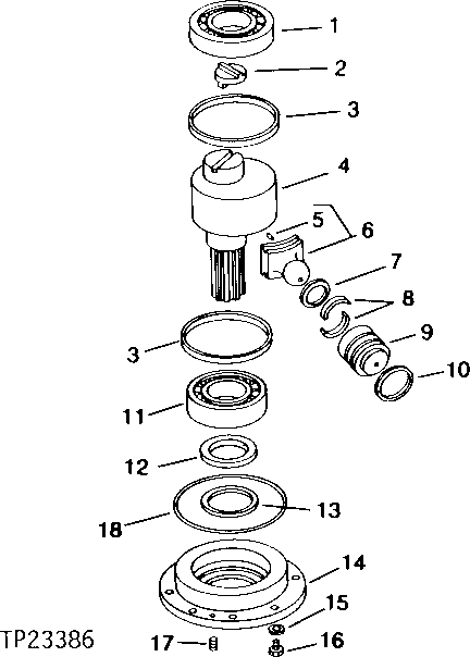 Схема запчастей John Deere 90 - 6 - PISTON, CRANKSHAFT AND LOWER COVER 40 - MAIN FRAME AND UNDERCARRIAGE