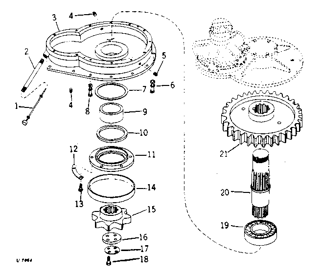 Схема запчастей John Deere 90 - 8 - PROPELLING MACHINERY 45 - TRACK AND PLANETARY DRIVE