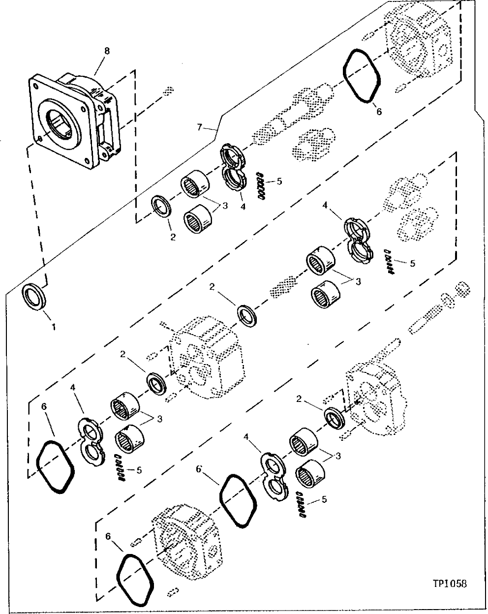 Схема запчастей John Deere 90 - 10 - REPLACEMENT HYDRAULIC PUMP KIT 50 - HYDRAULIC PUMP AND CONTROL VALVE