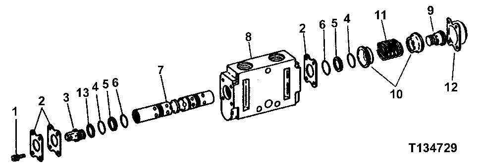 Схема запчастей John Deere 90 - 16 - TRACK AND SWING CONTROL VALVE 50 - HYDRAULIC PUMP AND CONTROL VALVE