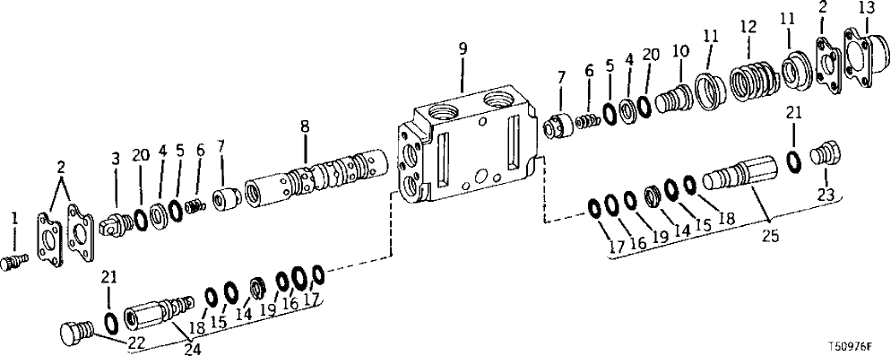 Схема запчастей John Deere 90 - 17 - BOOM, CROWD AND BUCKET CONTROL VALVE 50 - HYDRAULIC PUMP AND CONTROL VALVE