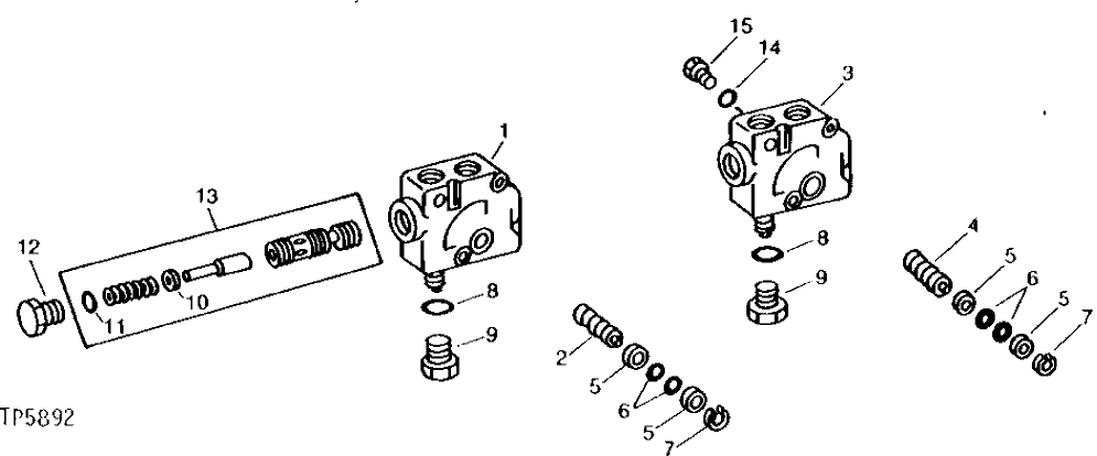 Схема запчастей John Deere 90 - 18 - FLOW DIVIDER VALVES 60 - HYDRAULIC SYSTEM