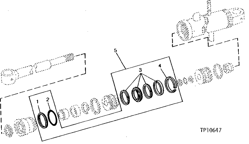 Схема запчастей John Deere 90 - 13 - CROWD CYLINDER REPLACEMENT REPAIR KIT 65 - BOOM, DIPPERSTICK, BUCKETS AND CYLINDERS