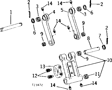 Схема запчастей John Deere 90 - 18 - BUCKET LINKS 65 - BOOM, DIPPERSTICK, BUCKETS AND CYLINDERS