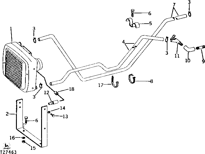 Схема запчастей John Deere 90 - 13 - CAB HEATER 75 - CAB