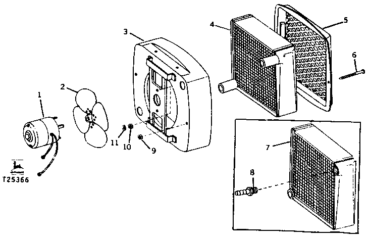 Схема запчастей John Deere 90 - 14 - CAB HEATER 75 - CAB