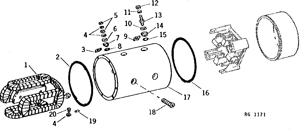 Схема запчастей John Deere 90 - 17 - STARTER MAIN FRAME AND COIL 85 - ALTERNATOR, STARTING MOTOR, REGULATOR AND BATTERIES