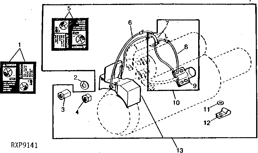 Схема запчастей John Deere 90 - 20 - STARTER SOLENOID COVER KIT 85 - ALTERNATOR, STARTING MOTOR, REGULATOR AND BATTERIES