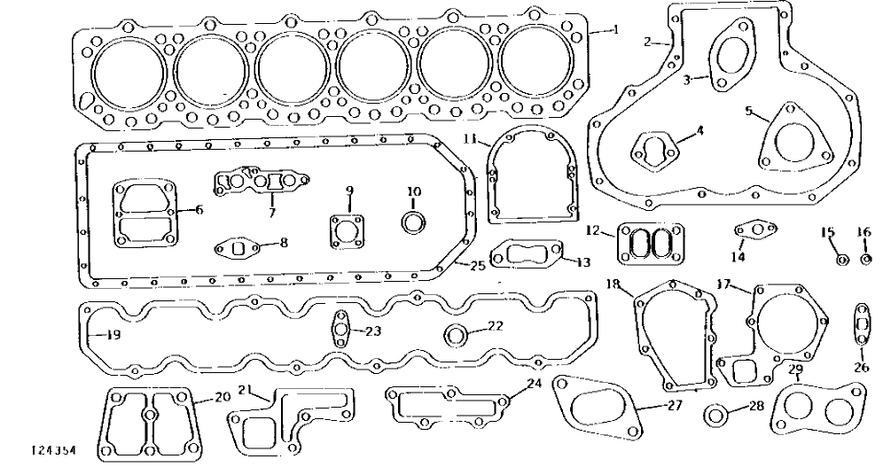 Схема запчастей John Deere 90 - 2 - ENGINE GASKET SETS 90 - LABELS AND GASKET KITS