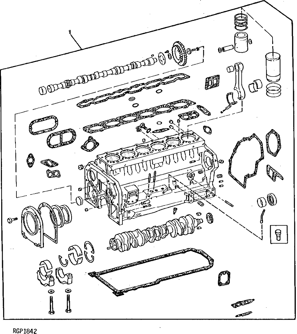 Схема запчастей John Deere 90B - 10 - ENGINE SHORT BLOCK 10 - ENGINE