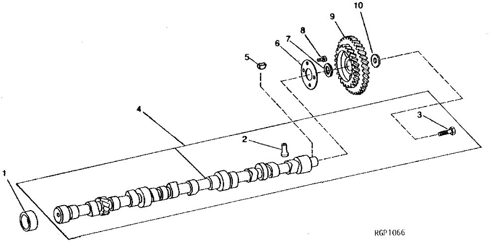 Схема запчастей John Deere 90B - 27 - CAMSHAFT AND GEAR 10 - ENGINE