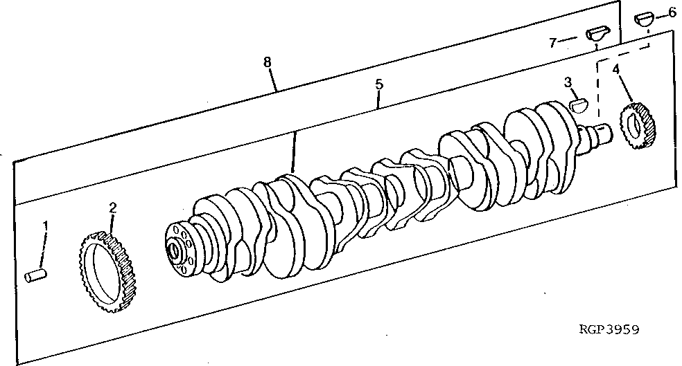 Схема запчастей John Deere 90B - 34 - REPLACEMENT CRANKSHAFT 10 - ENGINE