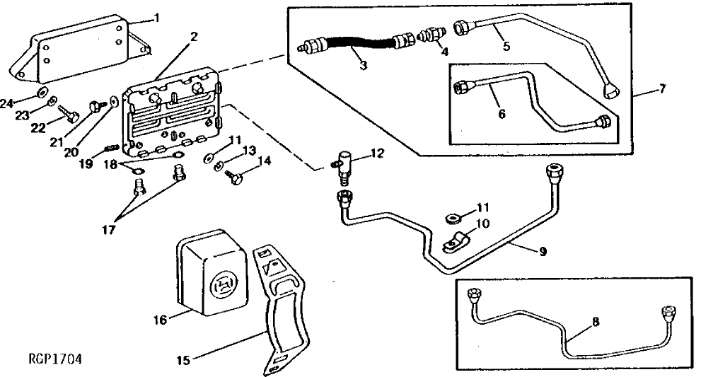 Схема запчастей John Deere 90B - 9 - FUEL FILTER 30 - FUEL SYSTEM