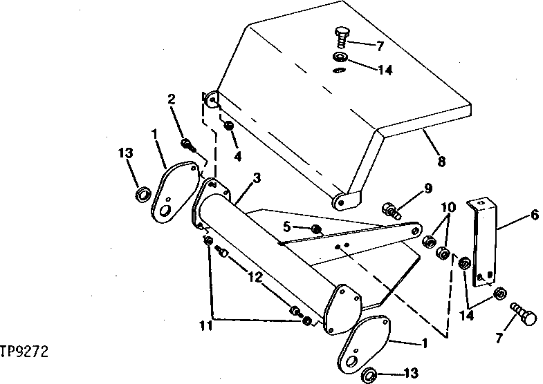 Схема запчастей John Deere 90B - 7 - UNDERCARRIAGE SHIELD 40 - MAIN FRAME AND UNDERCARRIAGE