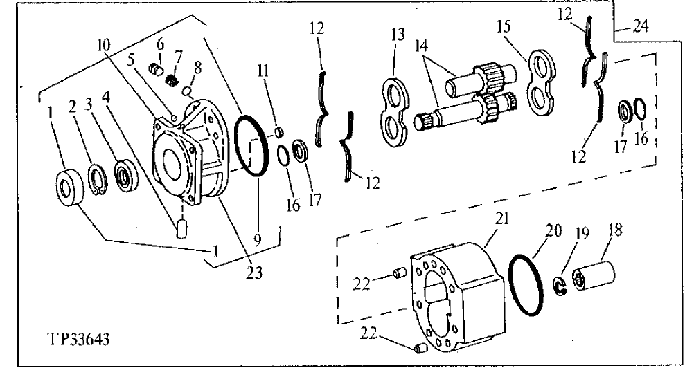 Схема запчастей John Deere 90B - 17 - TRACK DRIVE MOTOR 45 - TRACK AND PLANETARY DRIVE