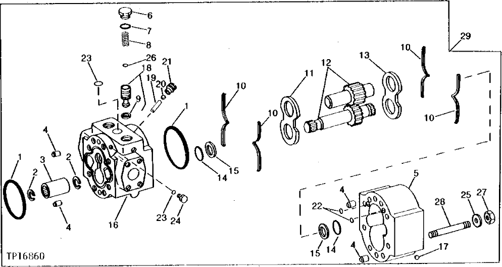 Схема запчастей John Deere 90B - 19 - TRACK DRIVE MOTOR 45 - TRACK AND PLANETARY DRIVE