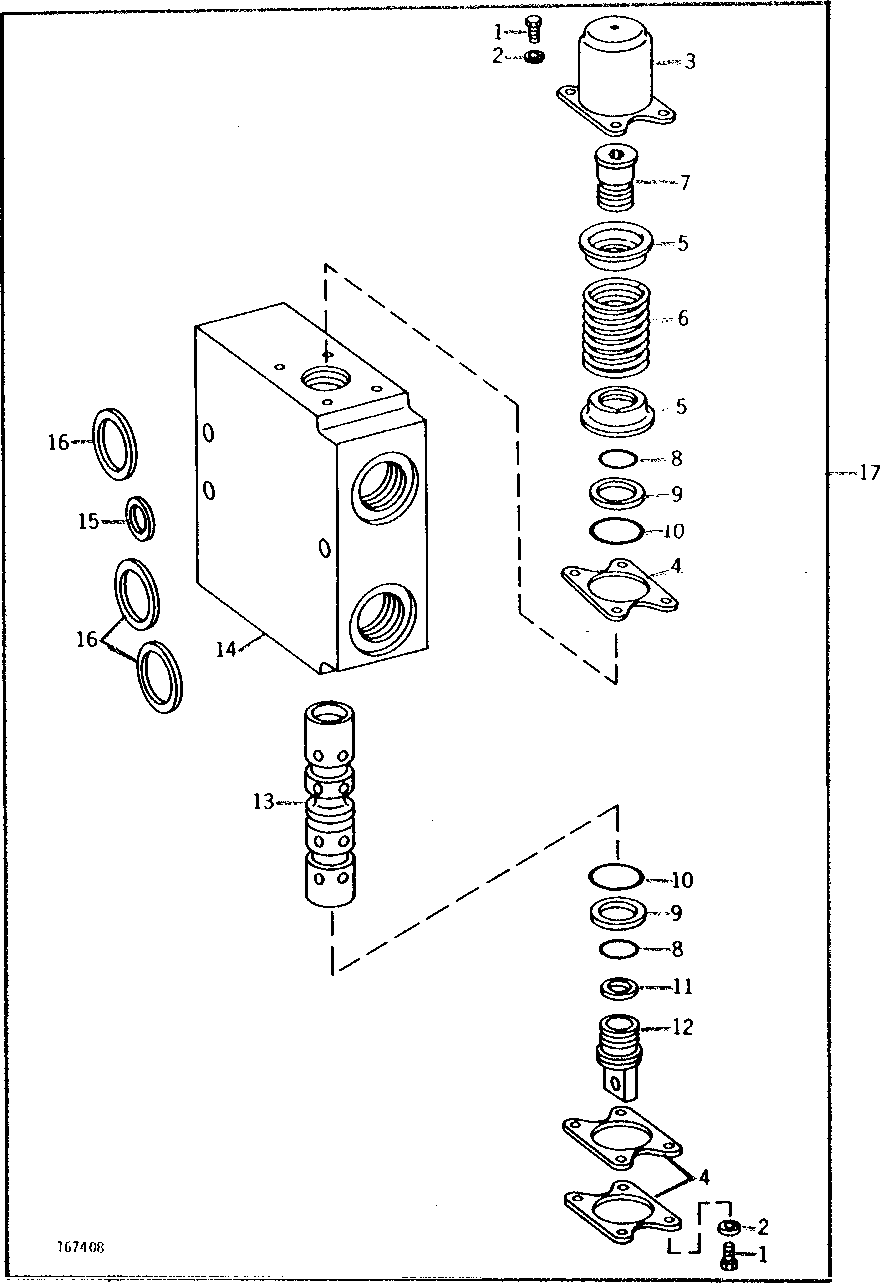 Схема запчастей John Deere 90B - 16 - TRACK VALVE 50 - HYDRAULIC PUMP AND CONTROL VALVE