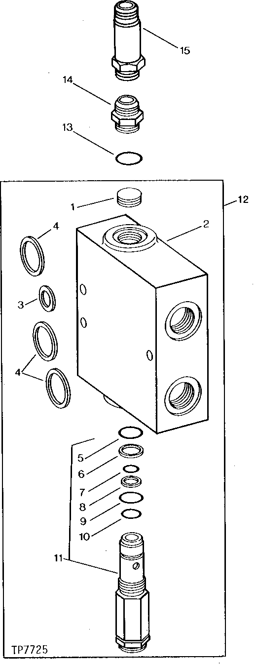 Схема запчастей John Deere 90B - 24 - MID-SECTION INLET SPLIT FLOW VALVE 50 - HYDRAULIC PUMP AND CONTROL VALVE